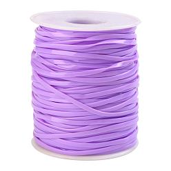 Фиолетовый Плоские шнуры из пвх, для изготовления ювелирных изделий, фиолетовые, 2.3 мм, о 50 ярдов / крен