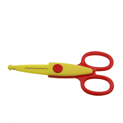 Yellow Stainless Steel Scissors, Embroidery Scissors, Sewing Scissors, with Plastic Handle, Yellow, 135mm