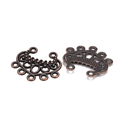 Red Copper Alloy Links, Chandelier Components, Lead Free and Cadmium Free, Triangle, Red Copper Color, 22x19x2.5mm, Hole: 1.5mm