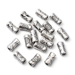 Античное Серебро Сплавочные овальные бусины тибетского стиля , без свинца и без кадмия, трубка, античное серебро, Размер : диаметром около 3 мм , 5 мм длиной, отверстие : 1 мм.