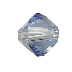 211_Light Sapphire Half Drilled Czech Crystal Rhinestone Pave Disco Ball Beads, Small Round Polymer Clay Czech Rhinestone Beads, 211_Light Sapphire, PP9(1.5~1.6mm), 10mm, Hole: 1.2mm