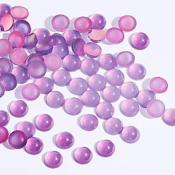 Фиолетовый Кабошоны из смолы, ногтей декоративные аксессуары, полукруглый, фиолетовые, 6x3 мм