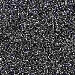(RR21) Silverlined Gray Cuentas de rocailles redondas miyuki, granos de la semilla japonés, 8/0, (rr 21) gris plateado, 8/0, 3 mm, agujero: 1 mm, Sobre 2111~2277 unidades / 50 g