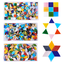 (52) Непрозрачная лаванда Кабошоны из стекла, разнообразные, разноцветные, 10~15x3~10x3 мм