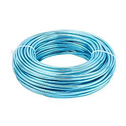 Dark Turquoise Round Aluminum Wire, for Jewelry Making, Dark Turquoise, 7 Gauge, 3.5mm, about 65.61 Feet(20m)/500g