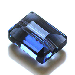 Прусский Синий Имитация Австрийские кристаллические шарики, класс AAA, граненые, прямоугольные, берлинская лазурь, 6x8x4 мм, отверстие : 0.7~0.9 мм