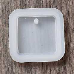 Square DIY Pendant Silicone Molds, Resin Molds, For UV Resin, Epoxy Resin Jewelry Making, Square, 51x51x8.5mm