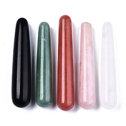 Mixed Stone Natural & Synthetic Gemstone Massage Sticks, Massage Wand, Massage Tools, 106~112x20~24mm