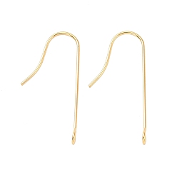 Золотой 316 хирургические крючки для серег из нержавеющей стали, с вертикальными петлями, золотые, 28x3 мм, отверстие : 1.8 мм, 21 датчик, штифты : 0.7 мм
