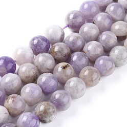 Améthyste Chapelets de perles naturelles améthyste, ronde, 10mm, Trou: 1.3mm, Environ 37 pcs/chapelet, 14.96 pouce (38 cm)