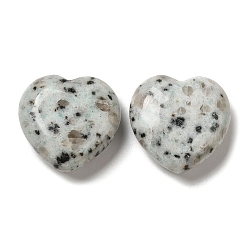 Jaspe Sésame Pierres curatives naturelles de jaspe sésame, coeur amour pierres, pierres de poche pour l'équilibrage du reiki, 30x30x11.5~12.5mm