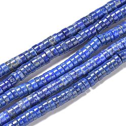 Lapis Lazuli Natural Lapis Lazuli Beads Strands, Flat Round/Disc, 4x1.5~2mm, Hole: 0.6mm, about 205pcs/strand, 15.75 inch(40cm)