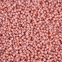 Pink 12/0 perlas de cristal de la semilla, colores opacos filtran, rosa, 2 mm, agujero: 0.8 mm