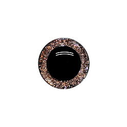 Marrón Muñeca artesanal de resina ojos, Ojos de peluche, ojos de seguridad, con arandelas 2pcs, semicírculo, marrón, 12 mm