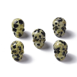 Dalmatian Jasper Natural Dalmatian Jasper Beads, Skull, 13x10x11.5mm, Hole: 1mm