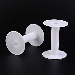 Blanco Carretes vacíos de plástico para alambre, bobinas de hilo, blanco, 67x96 mm, agujero: 20 mm