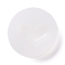Blanco Moldes de silicona de grado alimenticio diy corazón, moldes de resina, para resina uv, fabricación de joyas de resina epoxi, blanco, 30x8 mm, diámetro interior: 22x14 mm