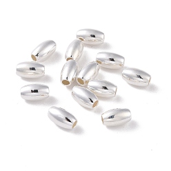 Silver 925 Sterling Silver Beads, Barrel, Silver, 7x4mm, Hole: 1.8mm, about 60Pcs/10g