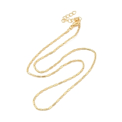 Chapado en Oro Real 18K Collar de cadena de bolas de columna de latón chapado en estante para mujer, sin plomo y el cadmio, real 18 k chapado en oro, 17.76 pulgada (45.1 cm)