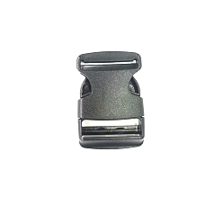 Черный Пластиковая регулируемая быстроразъемная боковая пряжка, чёрные, 50x25x9 мм, отверстие : 20x4 мм