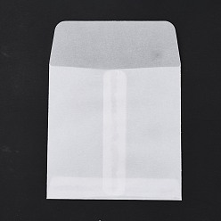 Claro Bolsas de papel de pergamino translúcidas rectangulares, para bolsas de regalo y bolsas de compras, Claro, 12 cm, bolsa: 90x90x0.2 mm