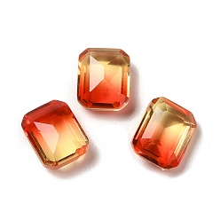 Hyacinth Faceted K9 Glass Rhinestone Cabochons, Pointed Back, Rectangle, Hyacinth, 10x8x4.2mm
