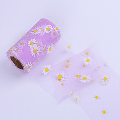Violet Rouleaux de tissu de tulle en polyester de mètres, Bobine de ruban de tournesol en maille déco pour mariage et décoration, violette, 25 pouces (4 mm)