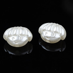 Coquillage De Mer Perles de nacre en plastique ABS, garçon, couleur de coquillage, 9x11.5x6mm, Trou: 1.4mm, environ1450 pcs / 500 g