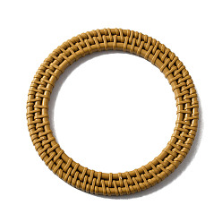 Verge D'or Anses de sac en résine imitation rotin, rond, pour accessoires de remplacement de sangles de sac, verge d'or, 11.8x0.85 cm, Diamètre intérieur: 8.8 cm