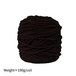 FireBrick 190g 8-Ply Milk Cotton Yarn for Tufting Gun Rugs, Amigurumi Yarn, Crochet Yarn, for Sweater Hat Socks Baby Blankets, FireBrick, 5mm