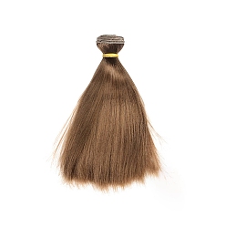Chameau Cheveux longs et raides en mohair imité poupée perruque cheveux, pour les filles de bricolage accessoires de fabrication de bjd, chameau, 150~1000mm