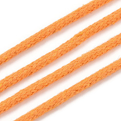 Оранжевый Нити хлопчатобумажные, макраме шнур, декоративные нитки, для поделок ремесел, упаковка подарков и изготовление ювелирных изделий, оранжевые, 3 мм, около 109.36 ярдов (100 м) / рулон.