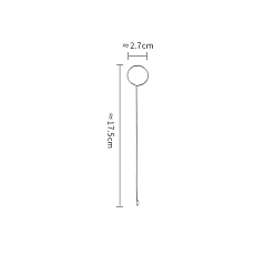 Stainless Steel Color Steel Sewing Loop Turner Hooks, Long Loop Turner Tool with Latch, for Fabric Belts Strips DIY Knitting Accessories, Stainless Steel Color, 175x27mm, Pin: 1.5mm.
