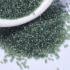 (DB1227) Transparent Olive Luster MIYUKI Delica Beads, Cylinder, Japanese Seed Beads, 11/0, (DB1227) Transparent Olive Luster, 1.3x1.6mm, Hole: 0.8mm, about 10000pcs/bag, 50g/bag