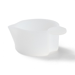 White Silicone Non-stick Measuring Cups, for Mixing Casting Epoxy resin, DIY Epoxy Craft Mold Tools, White, 4.6x3.5x2cm, Capacity: 10ml(0.34fl. oz)