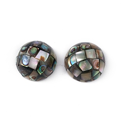 Colorful Synthetic Abalone Shell/Paua Shell Beads, Half Round, Colorful, 12x6mm