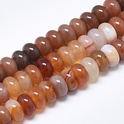 Red Agate Natural Red Agate Beads Strands, Rondelle, 10x6mm, Hole: 1mm, about 67pcs/strand, 15.3 inch