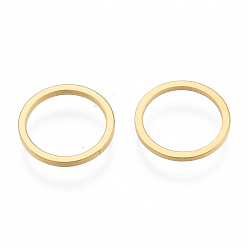 Golden 201 Stainless Steel Linking Rings, Round Ring, Golden, 12x1mm, Inner Diameter: 10mm