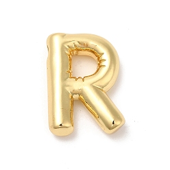 Letter R Экологически чистые подвески из латуни с гальванопокрытием, долговечный, без свинца и без кадмия, реальный 18 k позолоченный, буквенное очарование, Буква R, 21~23x13~26x4.5~5.5 мм, отверстие : 2.5~3.5x1.5~2 мм