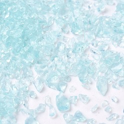 Pale Turquoise COE 85 Medium Size Fusible Glass Fine Frit, for DIY Creative Fused Glass Art Pieces, Pale Turquoise, 1.2~2.7mm, about 30g/bag