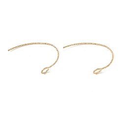 Golden Ion Plating(IP) 316 Surgical Stainless Steel Earring Hooks, with Vertical Loop, Golden, 15x23mm, Hole: 3x2.5mm, 22 Gauge, Pin: 0.6mm