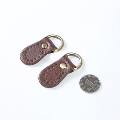 Coconut Brown PU Imitation Leather Buckles, for Purse Making Supplies, Coconut Brown, 5.5x2.5cm