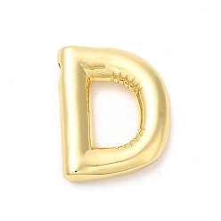 Letter D Eco-Friendly Rack Plating Brass Pendants, Long-Lasting Plated, Lead Free & Cadmium Free, Real 18K Gold Plated, Letter Charm, Letter D, 21~23x13~26x4.5~5.5mm, Hole: 2.5~3.5x1.5~2mm