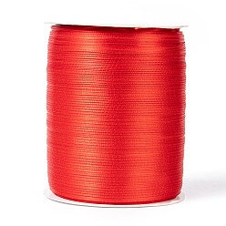 Rouge Ruban de satin double face, Ruban polyester, ruban de noël, rouge, 1/8 pouce (3 mm) de large, à propos de 880yards / roll (804.672m / roll)