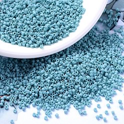 (DB0375) Matte Opaque Turquoise Blue Luster  MIYUKI Delica Beads, Cylinder, Japanese Seed Beads, 11/0, (DB0375) Matte Opaque Turquoise Blue Luster , 1.3x1.6mm, Hole: 0.8mm, about 2000pcs/bottle, 10g/bottle