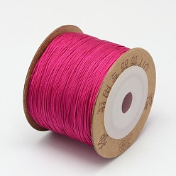 Medium Violet Red Nylon Threads, Medium Violet Red, 0.8mm, about 109.36 yards(100m)/roll