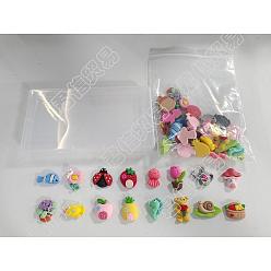 Mixed Color CHGCRAFT 48Pcs 16 Style Resin Cabochons, Mixed Shapes, Mixed Color, 12~28x15~30x6~9mm, 3pcs/style