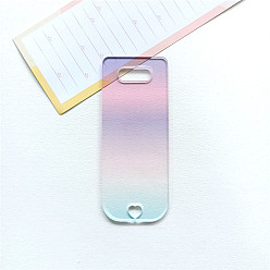 Coloré Ébauches de porte-clés pendentif disque de bricolage acrylique progressif, rectangle, colorées, 10x4 cm