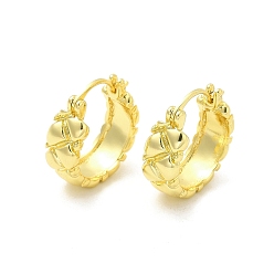Light Gold Brass Triangle Hoop Earrings for Women, Light Gold, 20.5x18.5x7mm, Pin: 0.7mm
