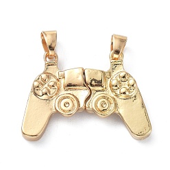 Golden Alloy Magnetic Friendship Controller Necklace Set, Magnet Game Console Handle Pendants, for Friend Couples Gift, Golden, 20.5x28x4mm, Hole: 4.5x4mm